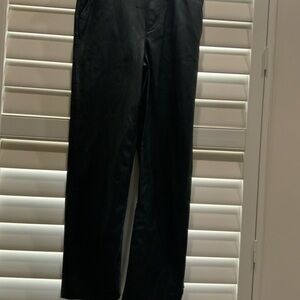 Levi's Black Straight-Leg Faux LEATHER Women's Pants